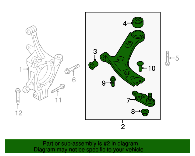 54500C5150 Lower Control Arm 20162020 Kia Sorento Kia.Parts Store