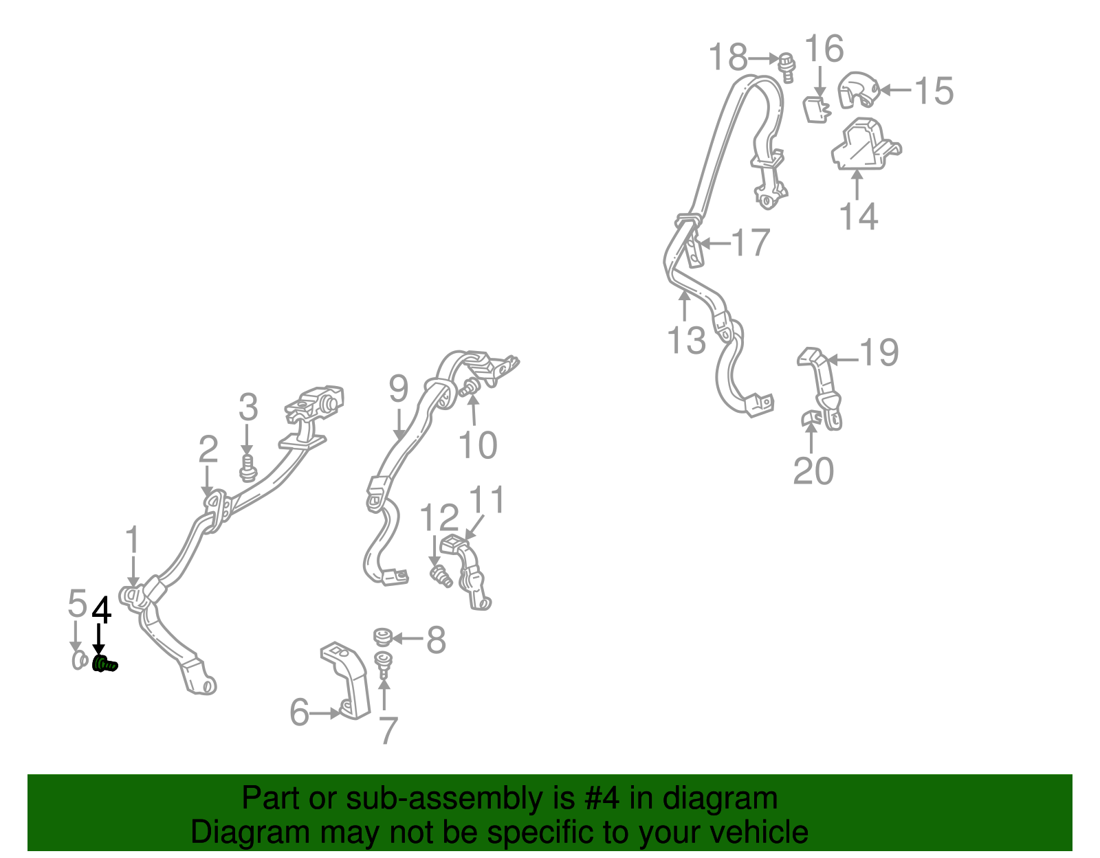 Bolt/Screw-R/Seat Otr Retr Side - GM (20247398)