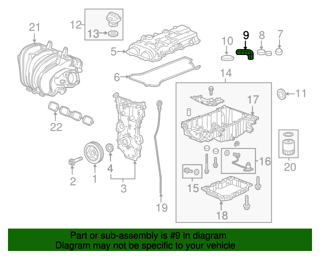 12634517 Inner Exhaust Side Valve Cover Gasket 20132023 GM