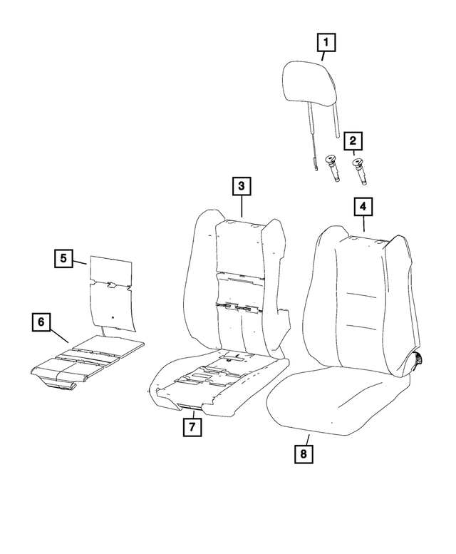20212024 Dodge Durango Front Headrest 7BR531R9AB Mopar eStore