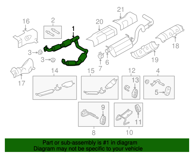 20092016 Ford E350 Super Duty Catalytic Converter 9C2Z5F250F Blue
