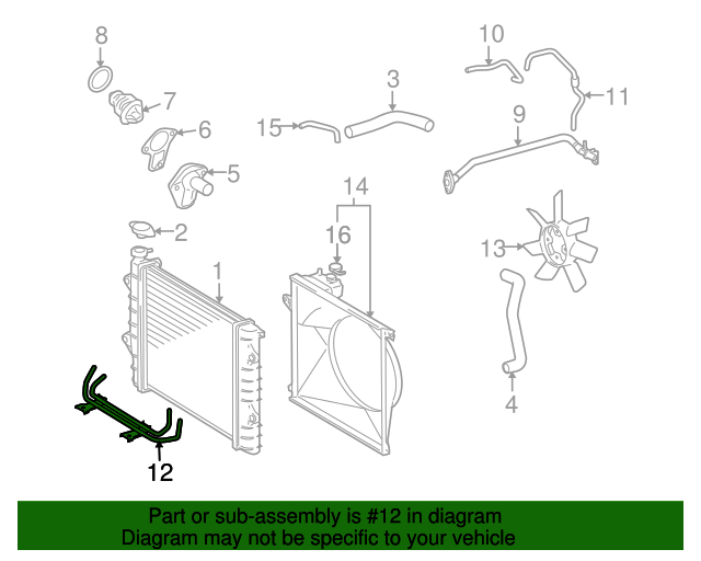 20052015 Toyota Automatic Transmission Oil Cooler Tube 32907