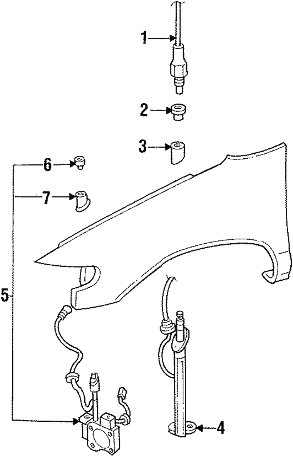 Antenna Mast - Ford (YF5Z-18813-AA)