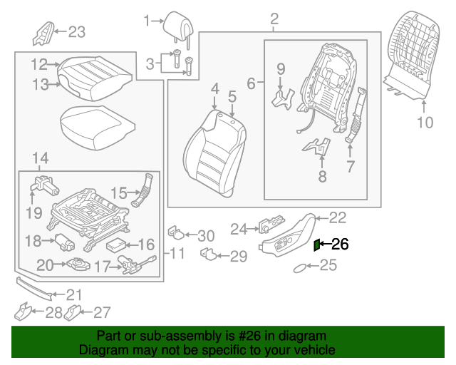 20162020 Kia Sorento Power Seat Switch Knob 88198C6200WK