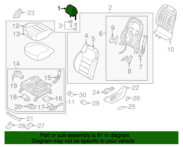 88700C6610C76 Headrest 20192020 Kia Sorento Kia Auto Parts
