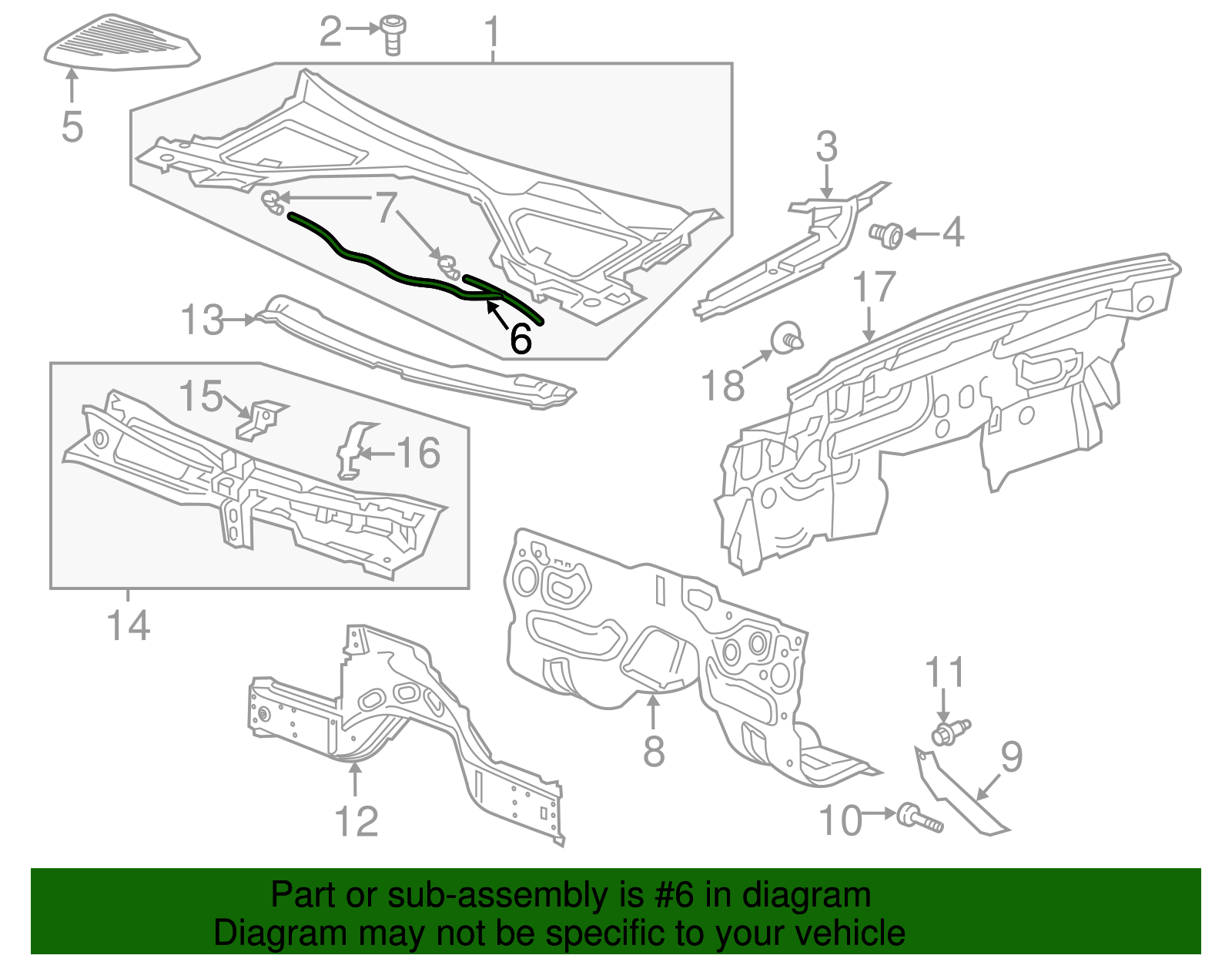 Windshield Washer Nozzle Hose - Cadillac (84143594)