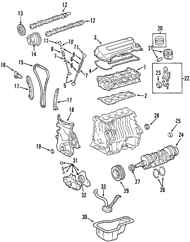 2003-2008 Pontiac Vibe Piston 19204386 | GM Parts Center