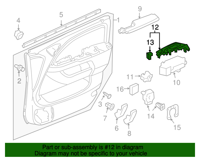 83596SHJA01ZB Base L Front Power Window Switch Panel *NH645L