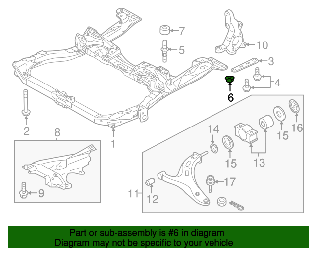 20102019 Subaru Stiffener Lock Nut 902350023 Subaru Parts Plus