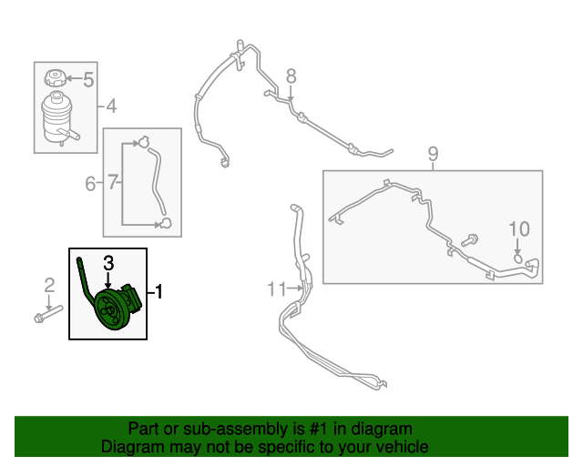 2009 Kia Borrego Power Steering Pump 571002J400 OEM Parts Online