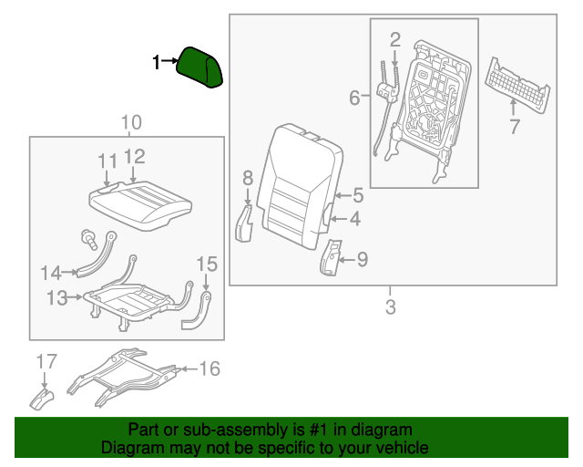 89700C6510C65 Headrest 2016 Kia Sorento Kia.Parts Store