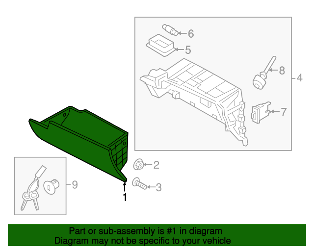 20162018 Kia Sorento Glove Box 84510 C6100BGG