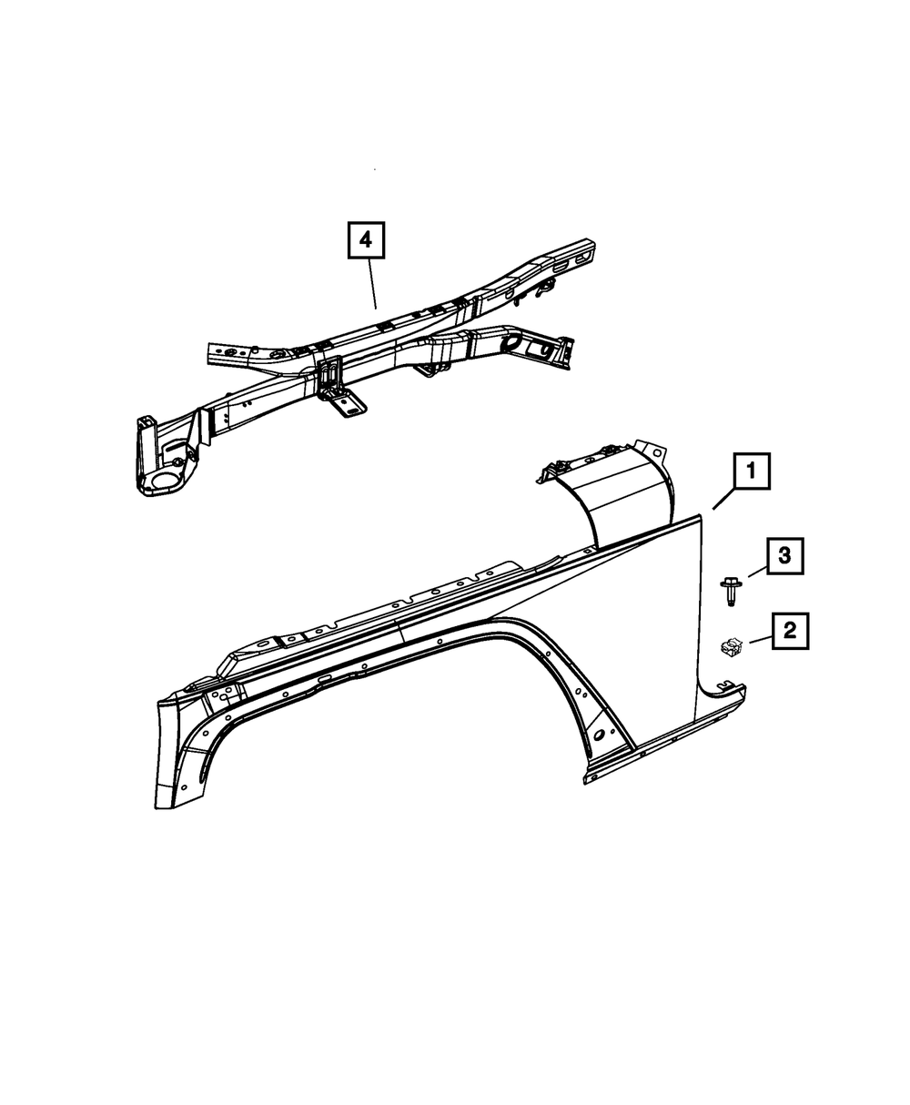 2007-2018 Jeep Fender Closure, Left 55395351AL | My Mopar Parts