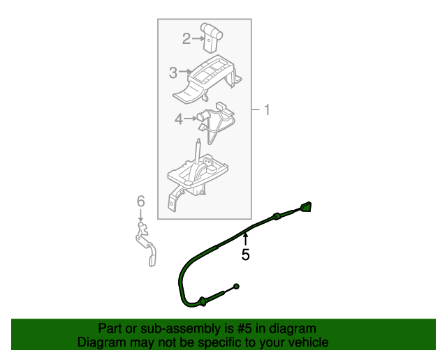 Genuine OEM Ford Part Shift Control Cable 4R3Z7E395AA Genuine OEM