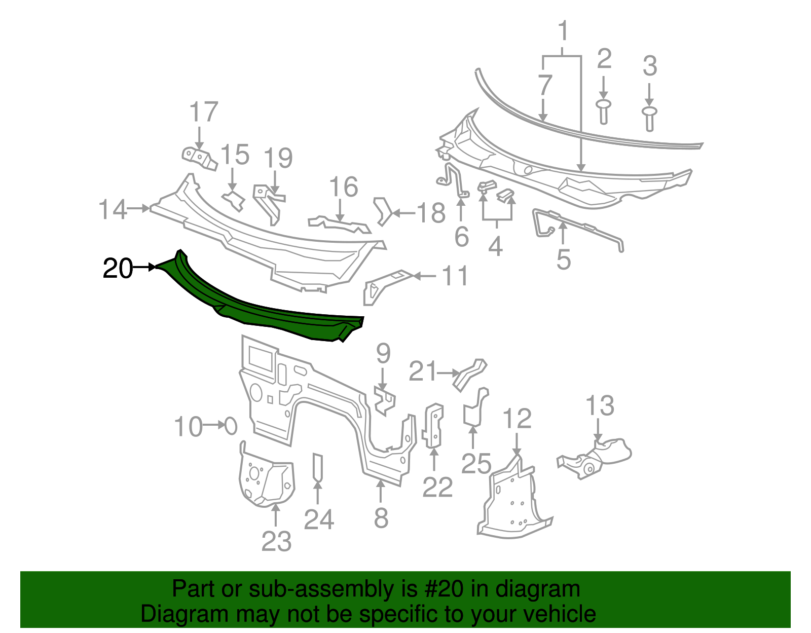 Panel Assembly, Plnm Lower - GM (89025759)