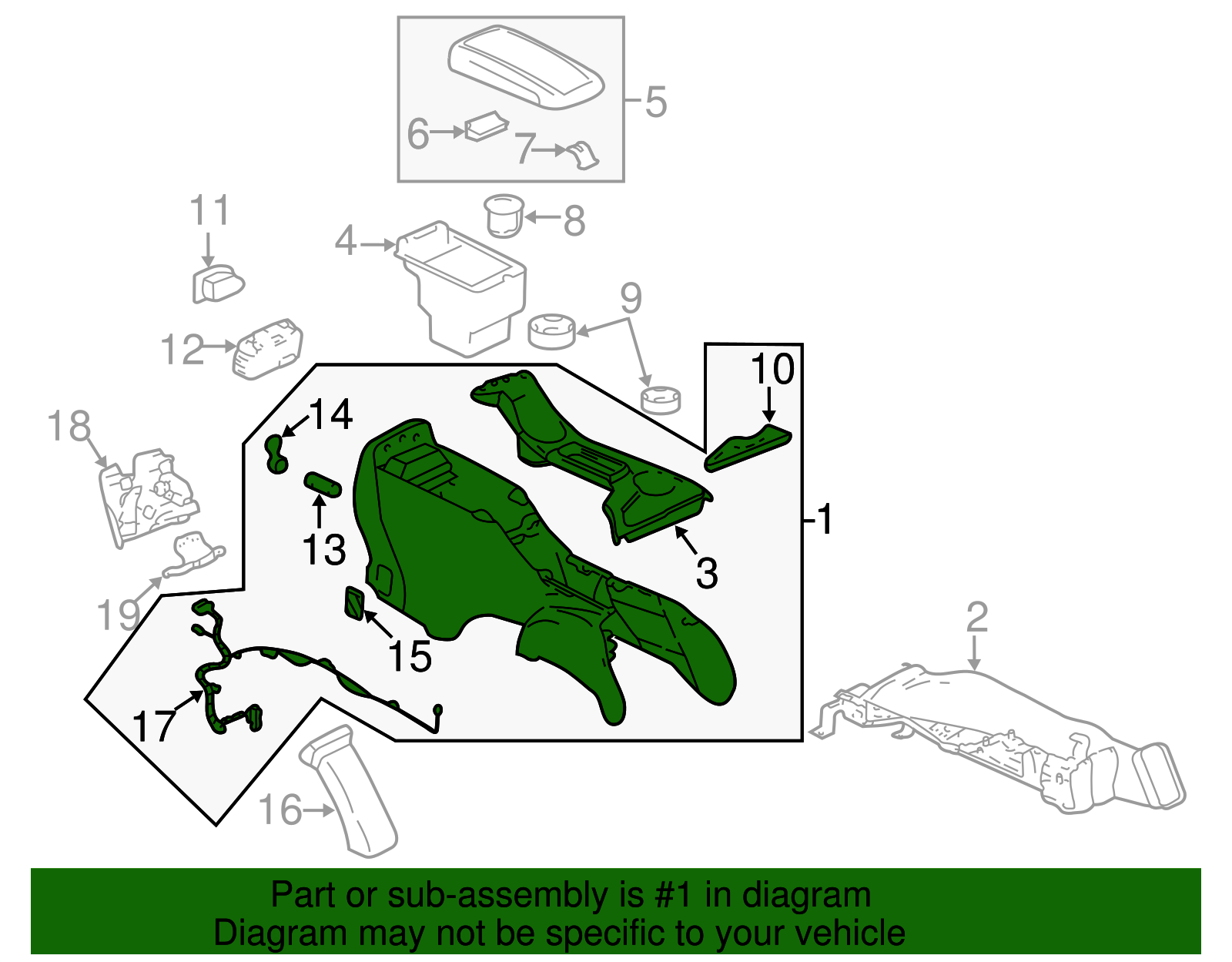 Console Assembly - GM (89045280)