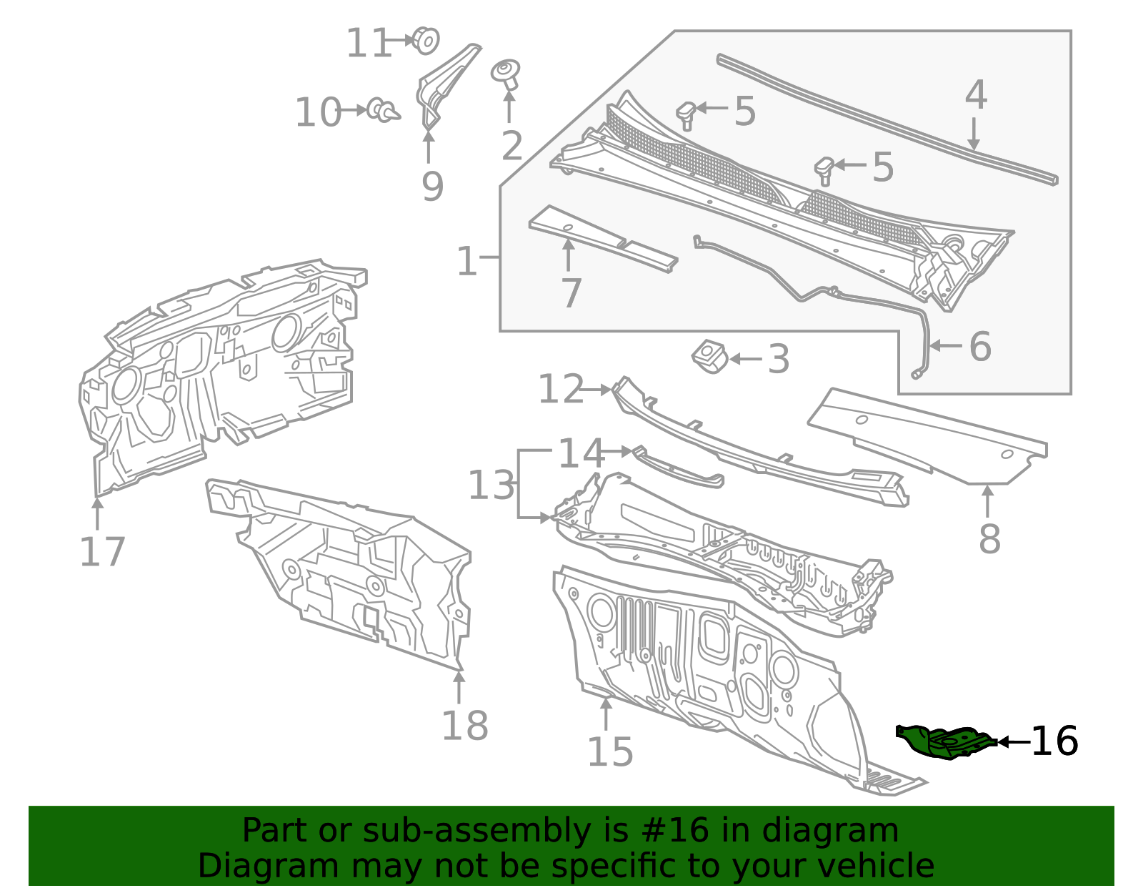 Driver Side Dash Panel Reinforcement - GM (84036652)