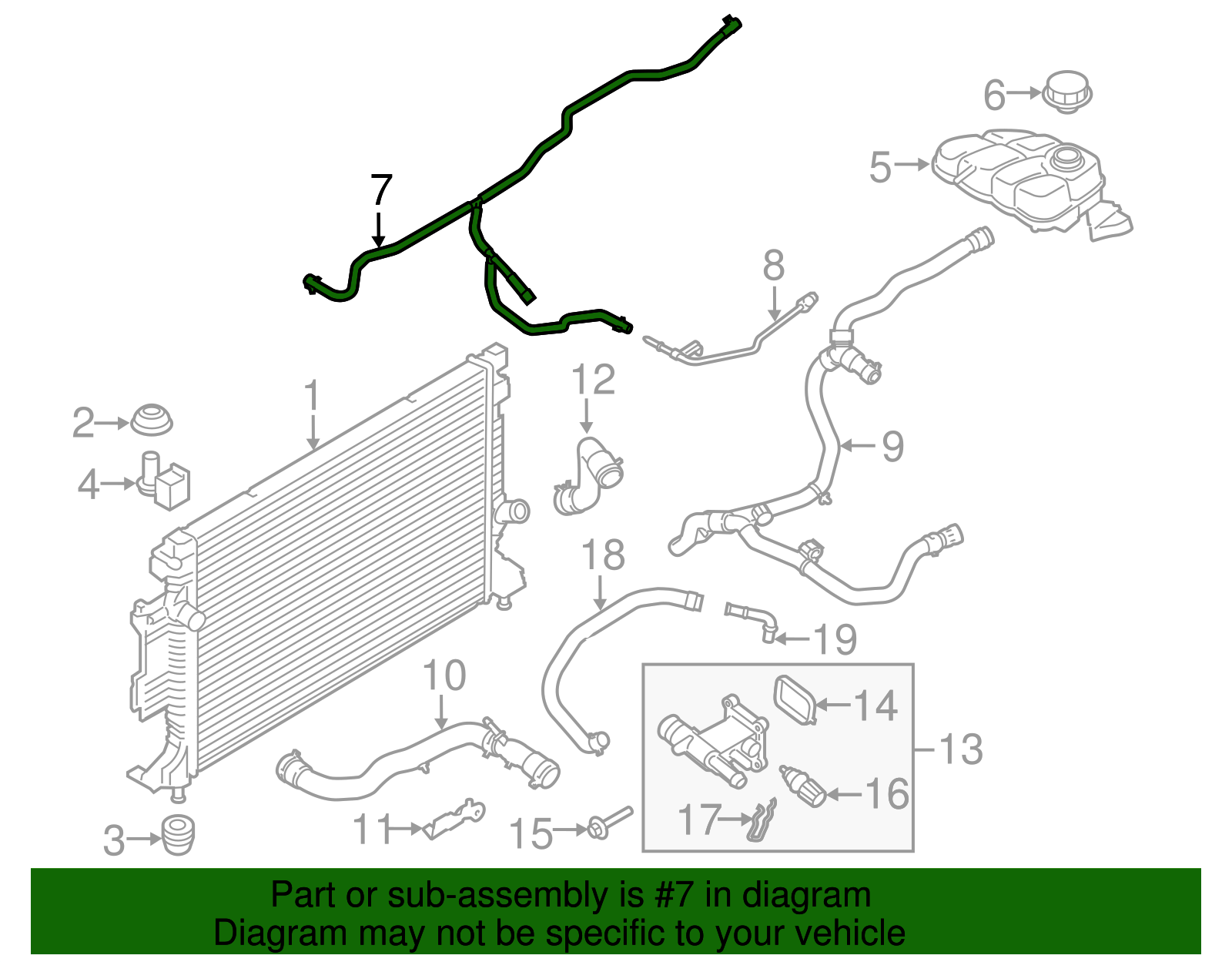 Overflow Hose - Ford (GJ7Z-8075-B)