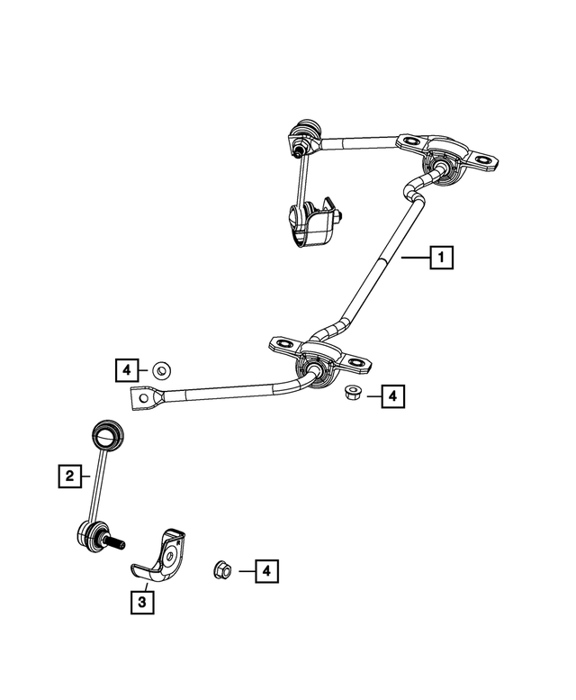 20132016 Dodge Dart Rear Suspension Stabilizer Bar 5168071AD My Mopar Parts