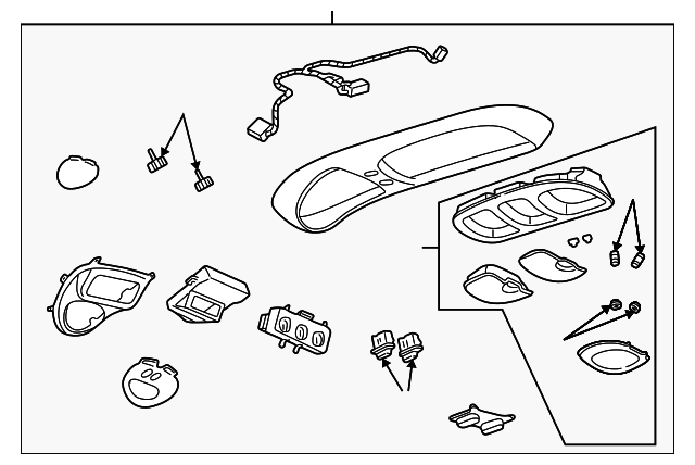 Overhead Console - Ford (YL7Z-78519A70-CAB)