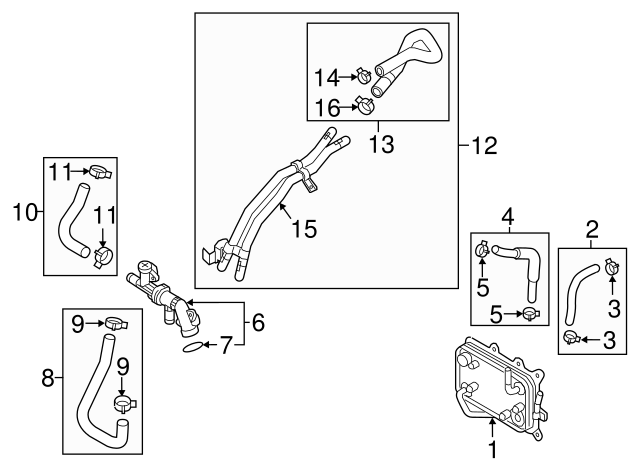 25415-C5601 - Lower Hose 2017-2020 Kia Sorento | Kia.Parts Store