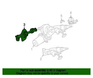 Lower Steering Shaft For 2003-2007 Saturn Ion & 2005-2010 Chevy Cobalt 2.2L – Direct Fit