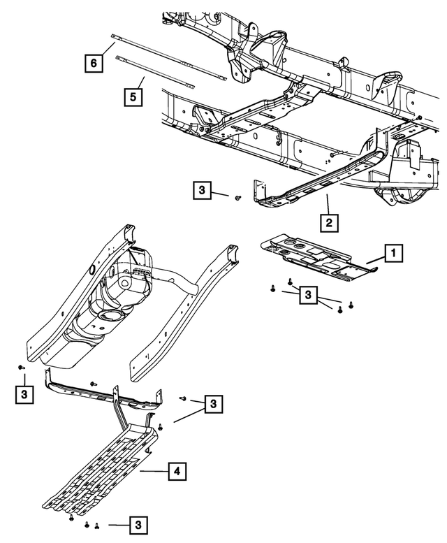 68196501AB Fuel Tank Skid Plate 20142022 Ram 2500 Detroit Mopar Parts