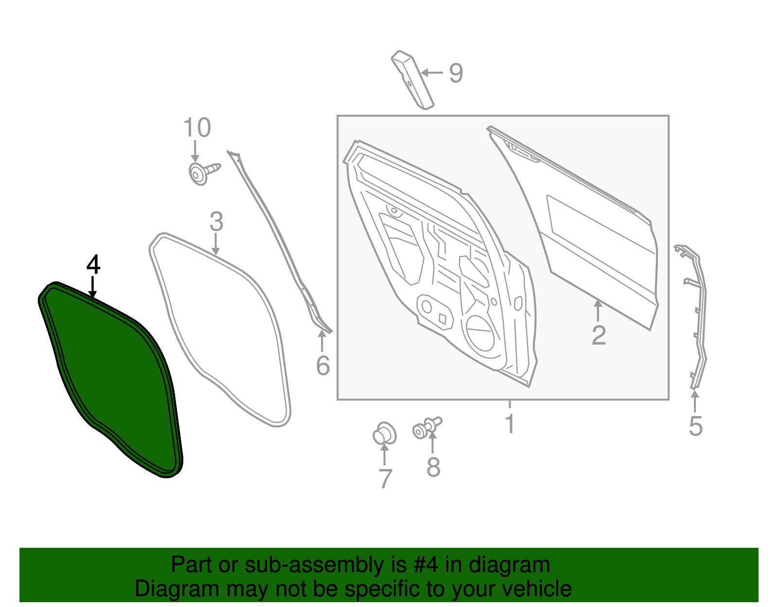 Weather-Strip On Body - Ford (GP5Z-54253A10-A)