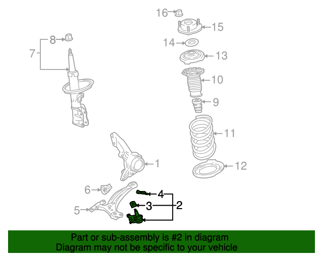 20082013 Toyota Highlander Lower Ball Joint 4334049035 Toyota Parts