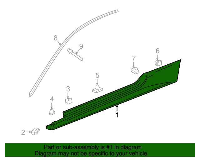 84060298 Primed Passenger Side Rocker Panel Molding 20162019 Cadillac