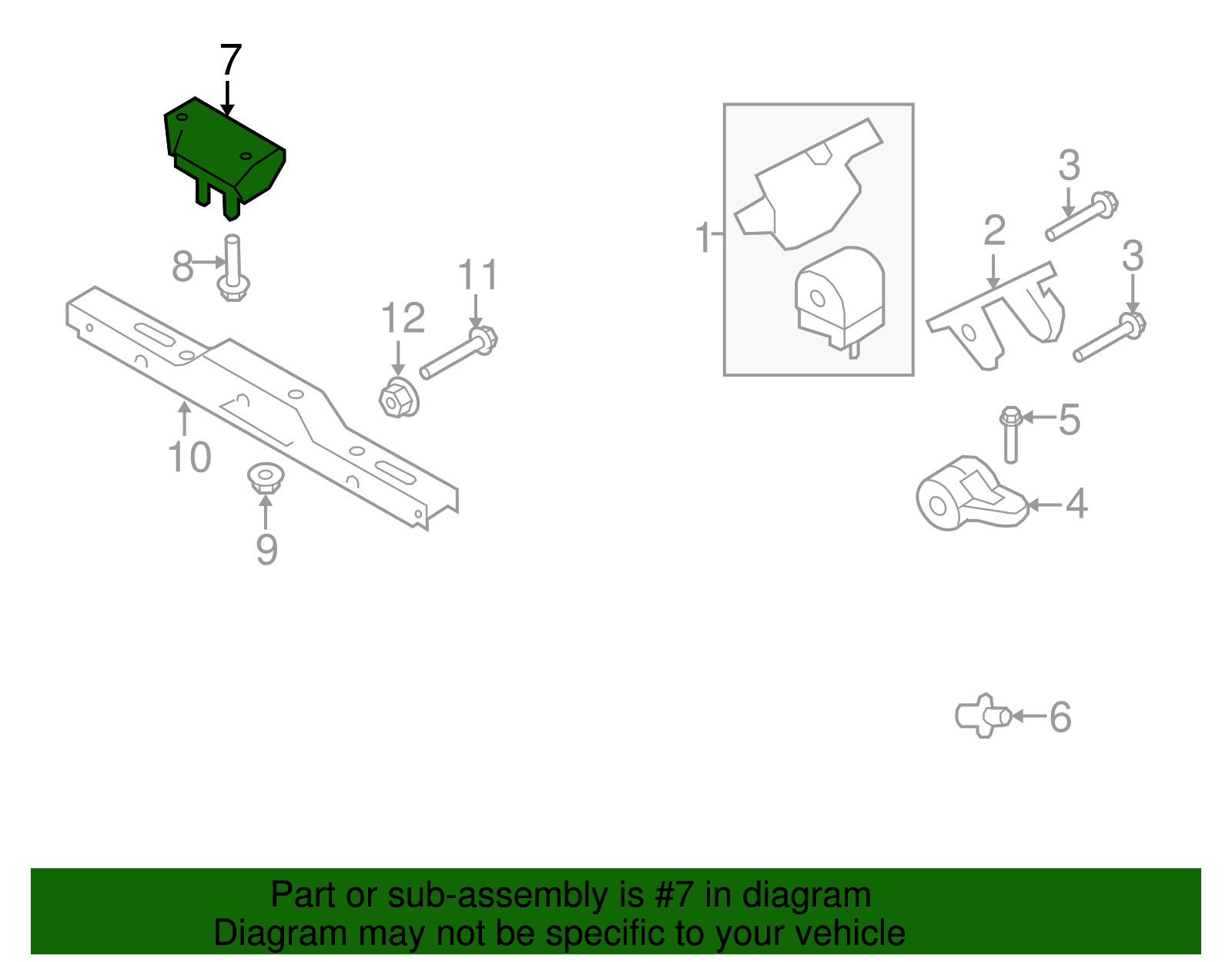 Trans Mount - Ford (GL3Z-6068-E)