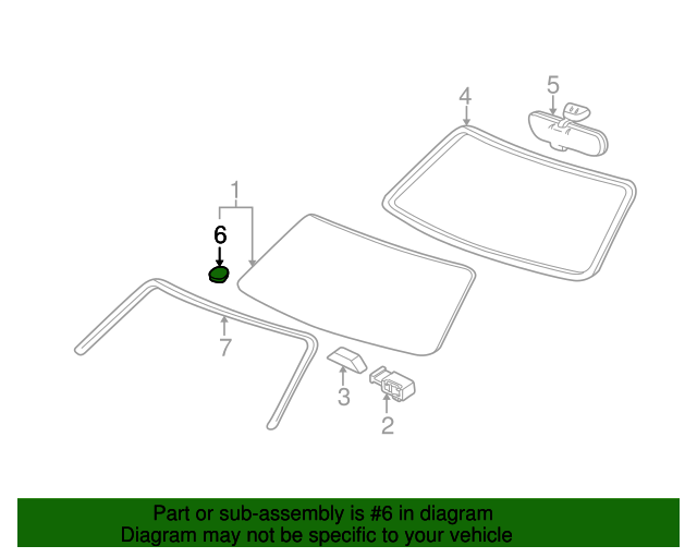 0K95A69224 Interior Rear View Mirror Mounting Base 19982005 Kia
