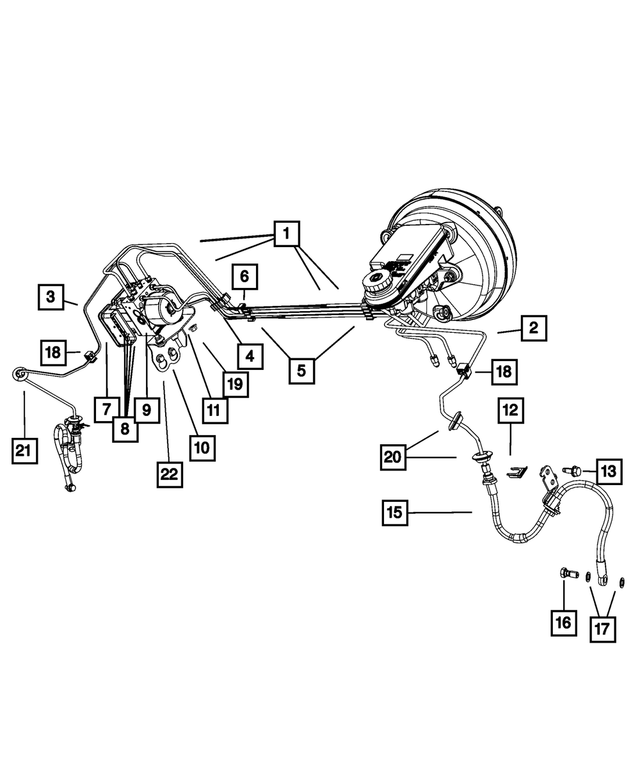 2009 Dodge Journey AntiLock Brake System Hydraulic Control Unit