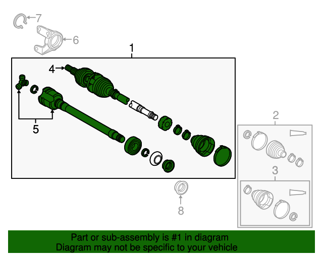 2017 Toyota Camry Cv Axle Assembly 4341006B51 Toyota Parts Center