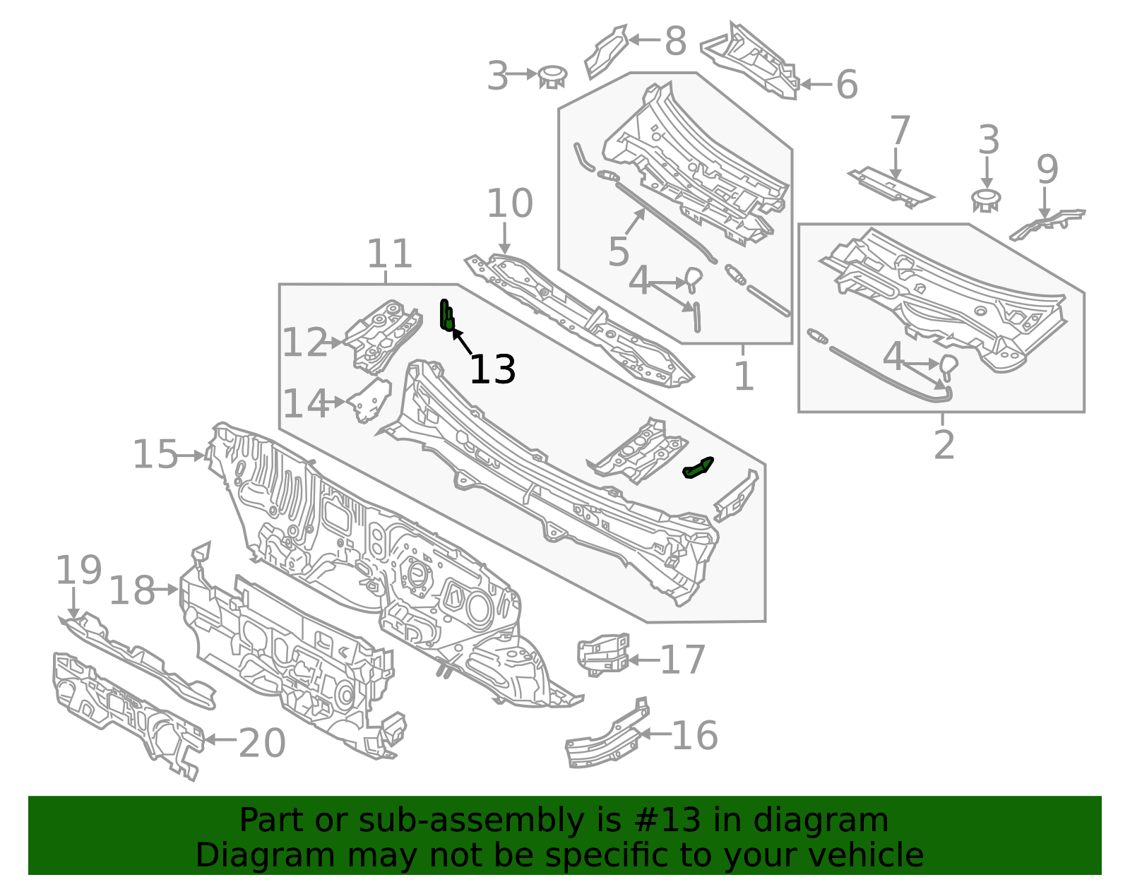 Cowl Side Panel Plate - Scion (53717-WB001)