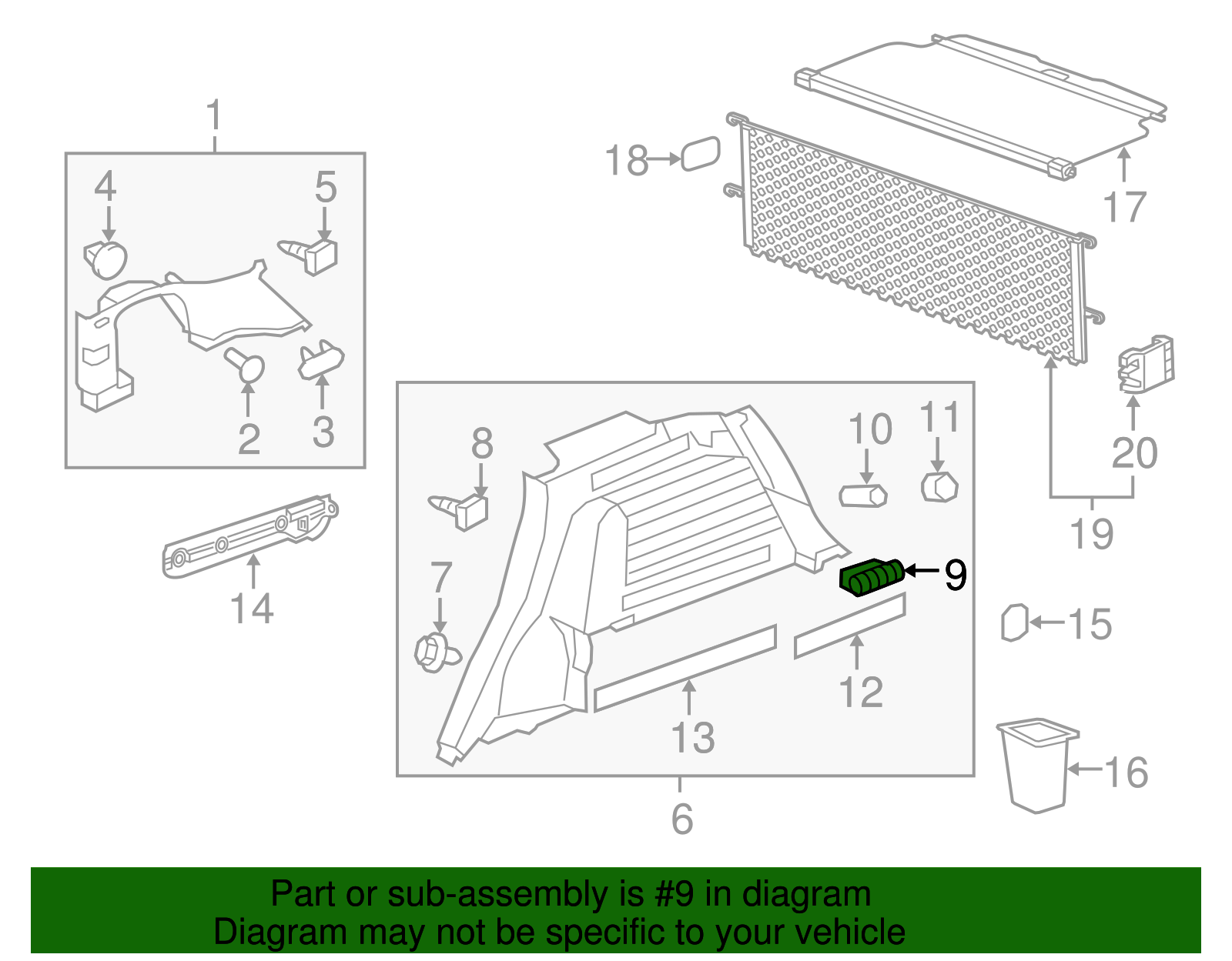 Rear Compartment Courtesy Lamp - GM (96627171)