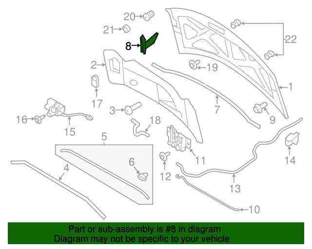 JGD ATTACK! - PR3Z-16796A Hood Hinge - Right Side (MUSTANG 24-25 - Foto 3
