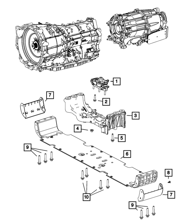 2022-2024 Jeep Transmission Mount Isolator 68576055AA | My Mopar Parts