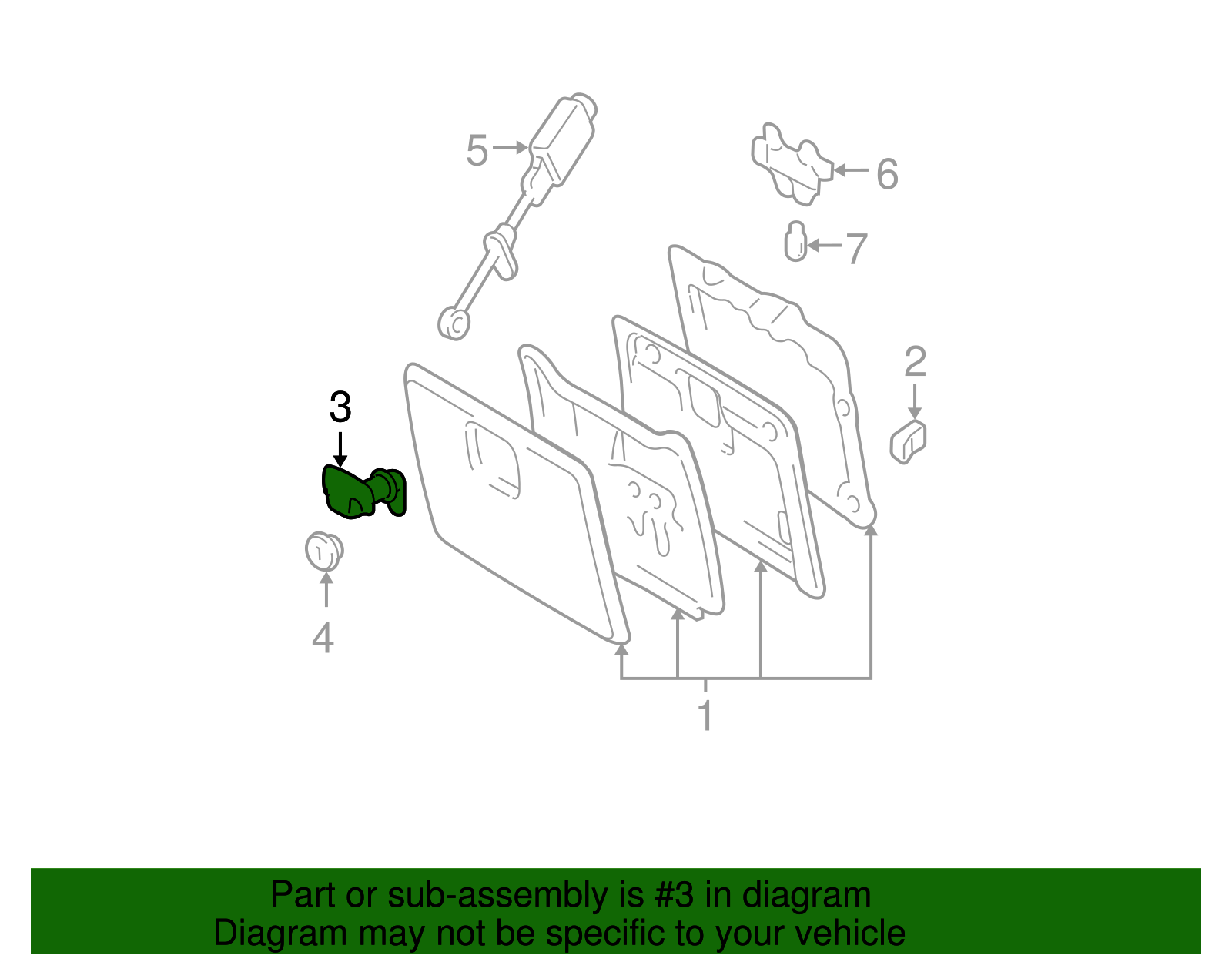 Latch - Ford (XW4Z-5406072-AAA)