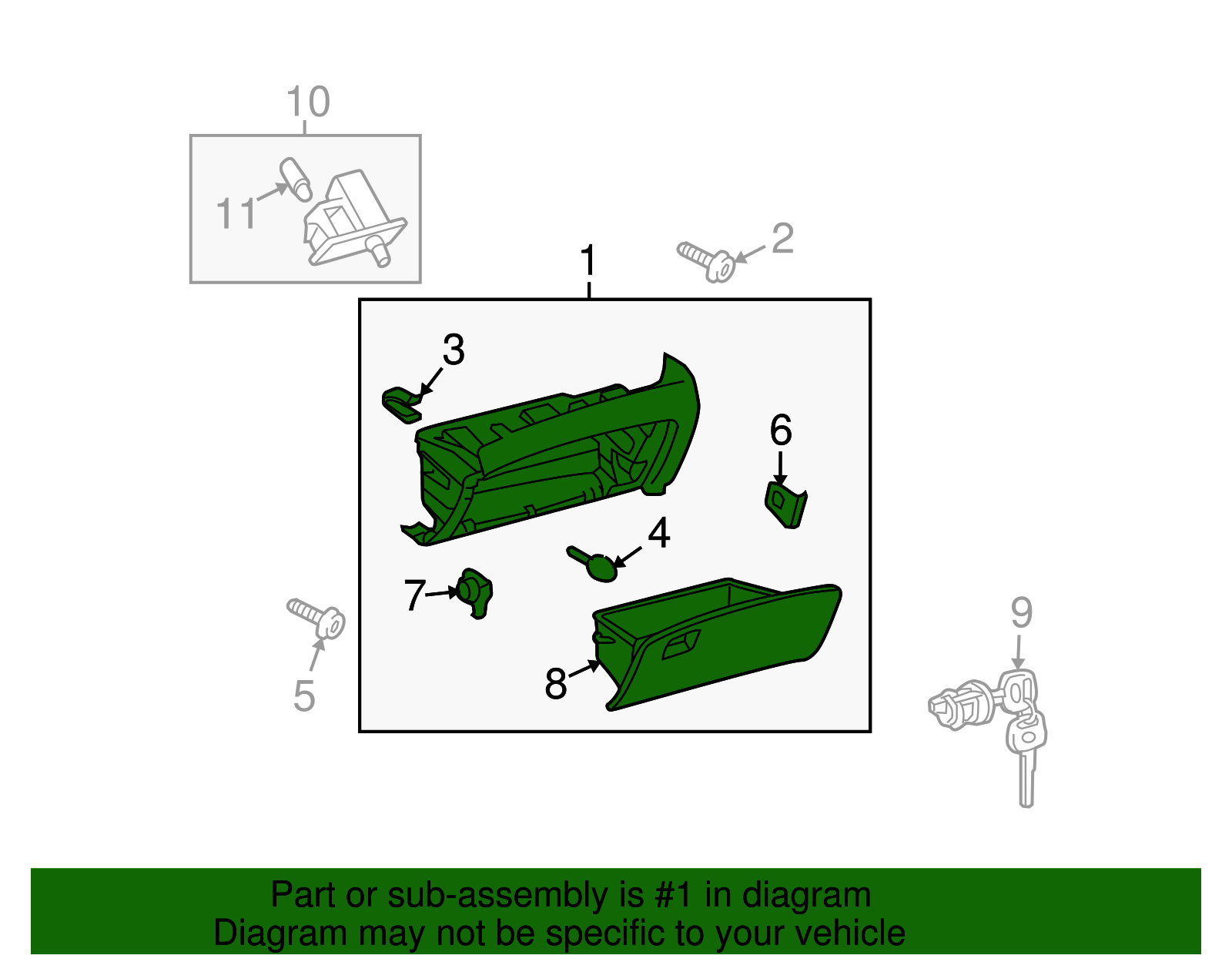 Glove Box Assembly - Toyota (55303-0T010-B0)