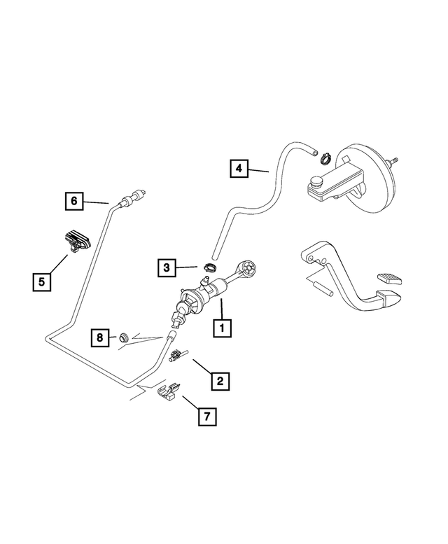 2018 Ram Clutch Hydraulic Tube 68351114AA | Mopar eStore