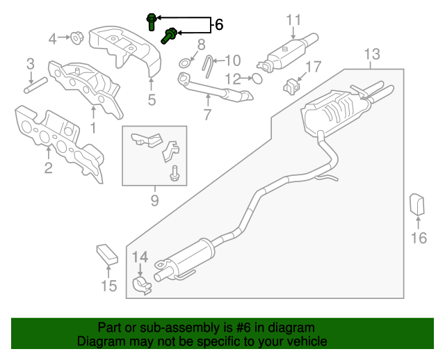 Ford W716090S437 Heat Shield Bolt 20072023 Ford OEM Ford Parts