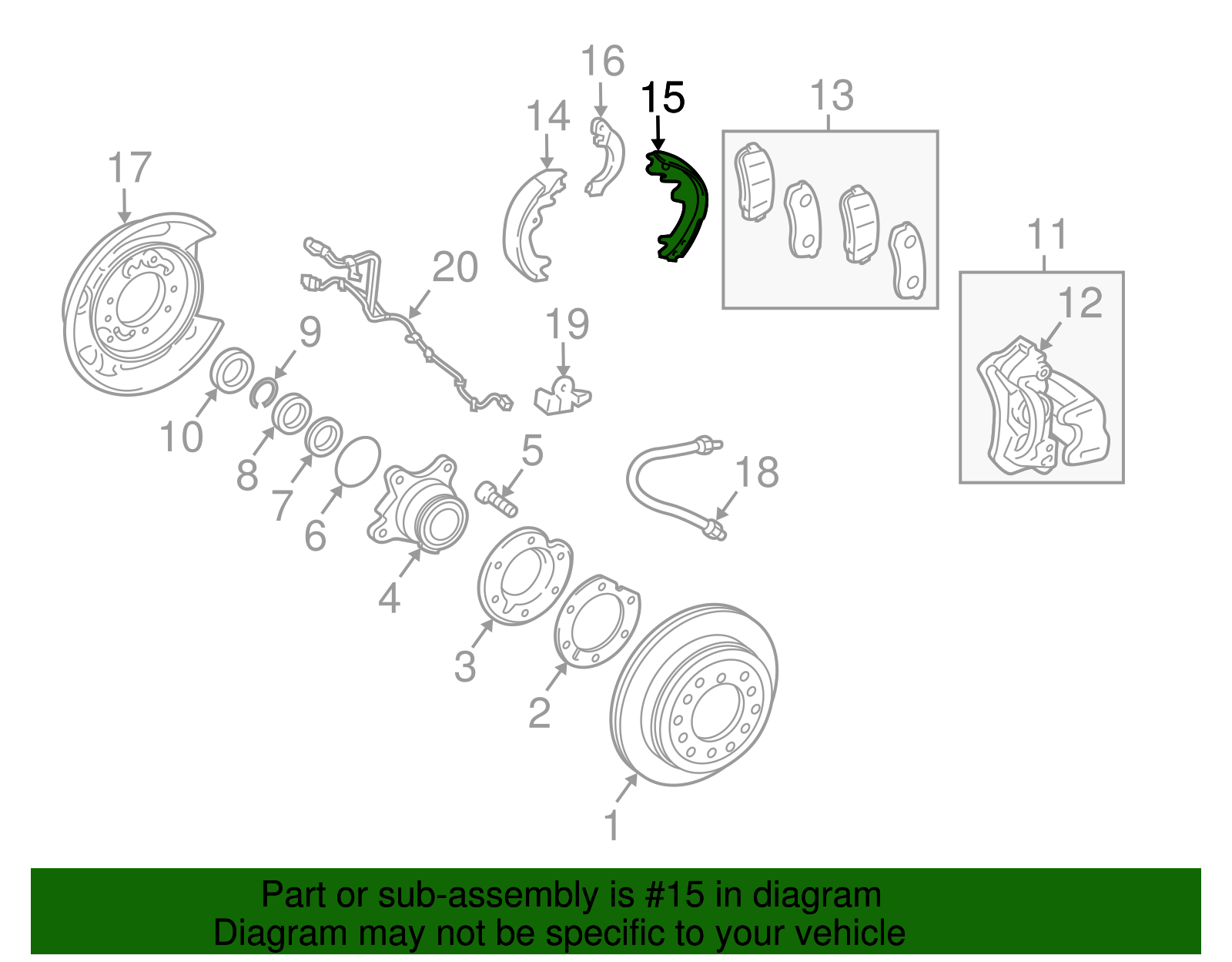 Park Brake Shoes - Toyota (46580-60060)