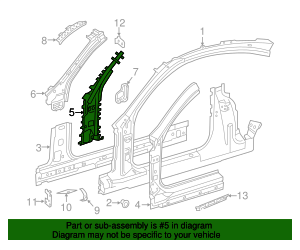 238-630-92-00 - Pillar Reinforced 2018-2023 Mercedes-Benz | Mercedes ...
