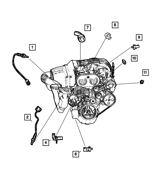 2002 Jeep Liberty Crankshaft Position Sensor 56041552AC My Mopar Parts
