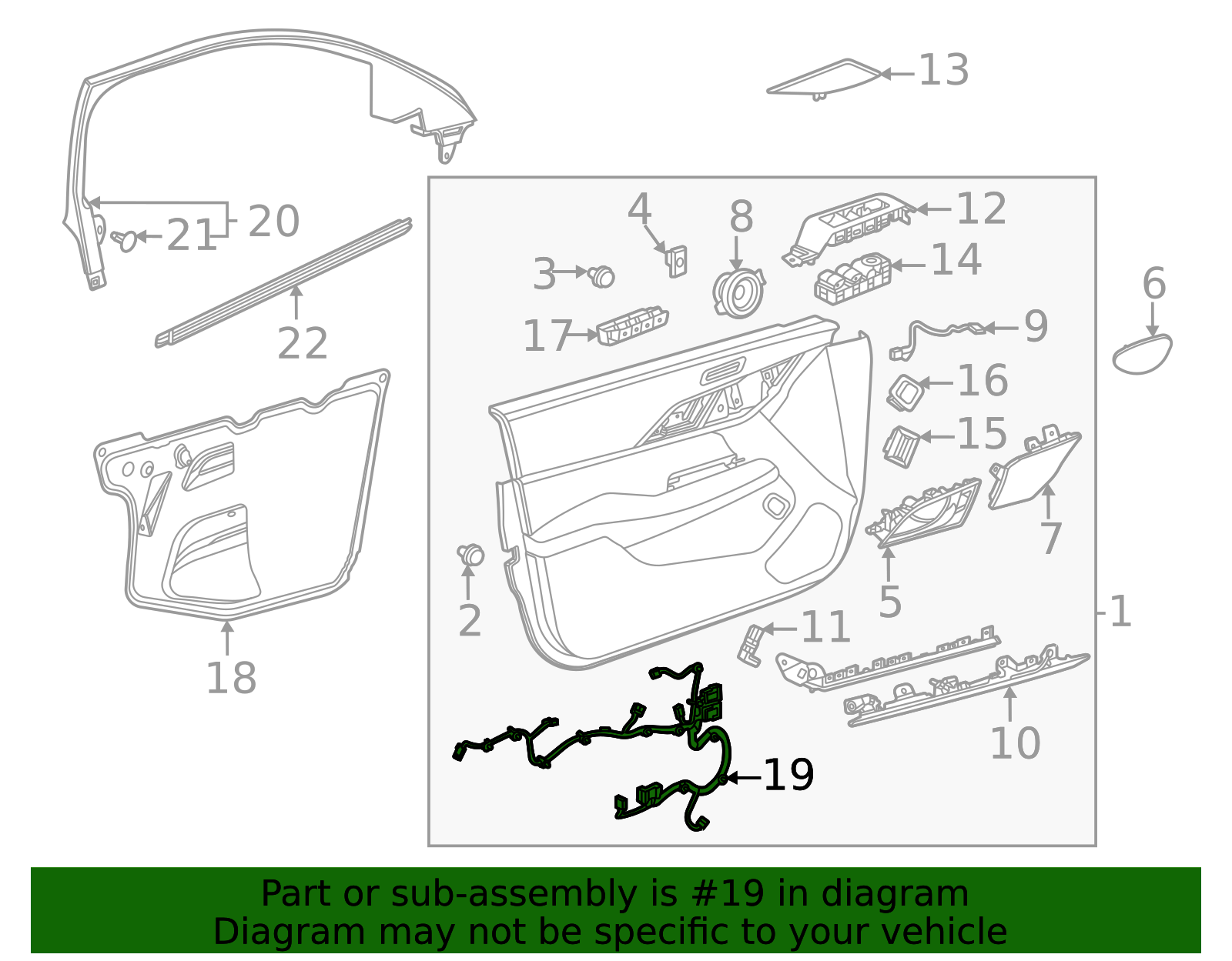 Front Driver Side Door Lock Wiring Harness - GM (84710932)