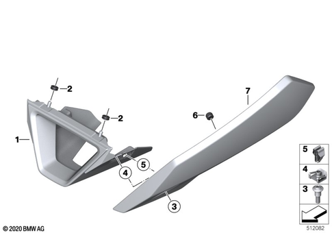 Motorcycle Trim Section, Windshield for 2024 BMW-Motorrad S 1000 R 