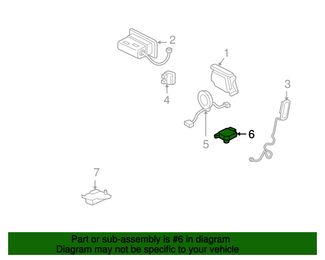 20032004 GM Airbag Side Impact Sensor Module 15057508