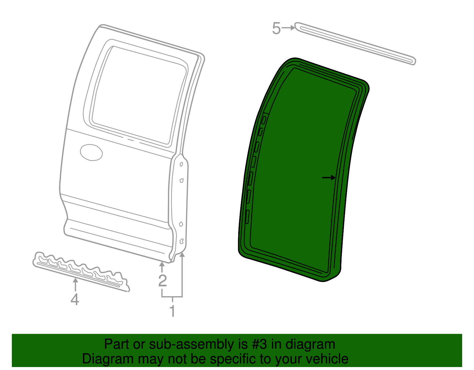 Weatherstrip - Ford (YL3Z-1625324-BA)