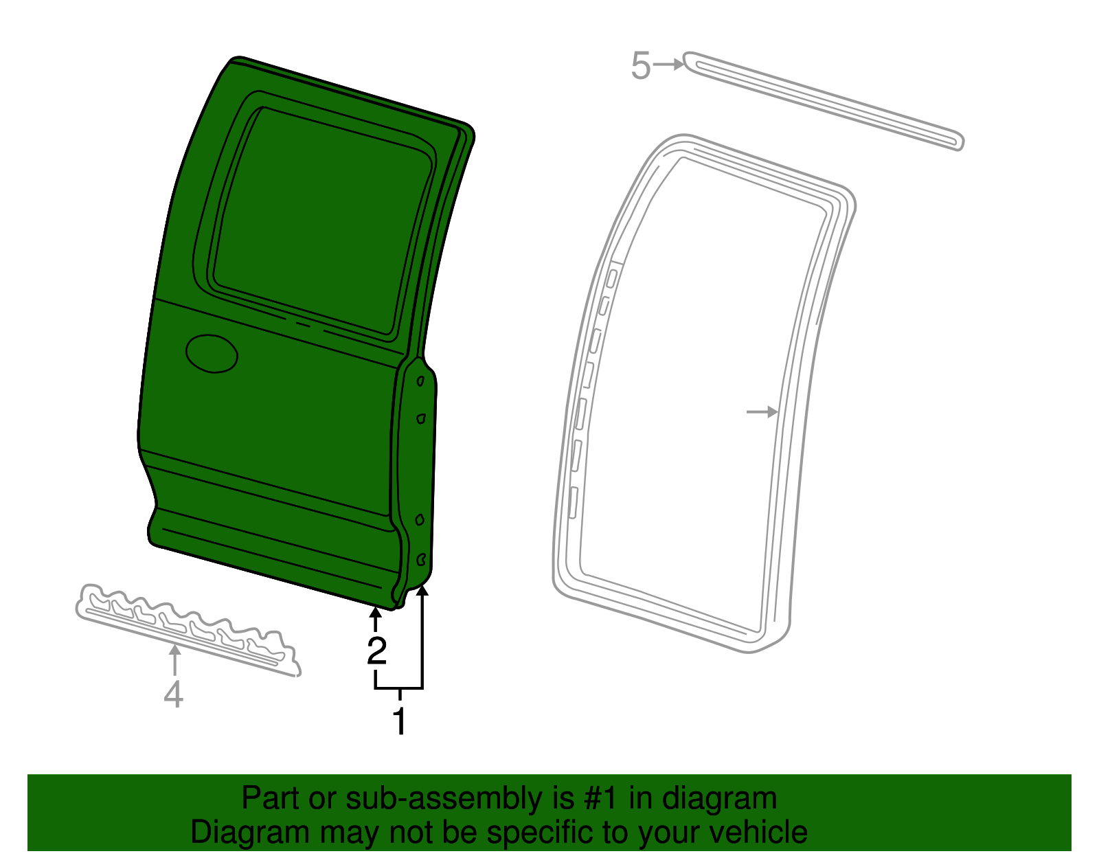 Door Shell - Ford (YL3Z-1624630-AA)